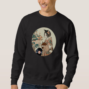 Vinyl Record Player Retro Cat Owner Record Collect Sweatshirt