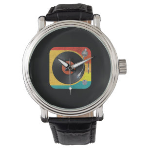 Vinyl Record Player Watch