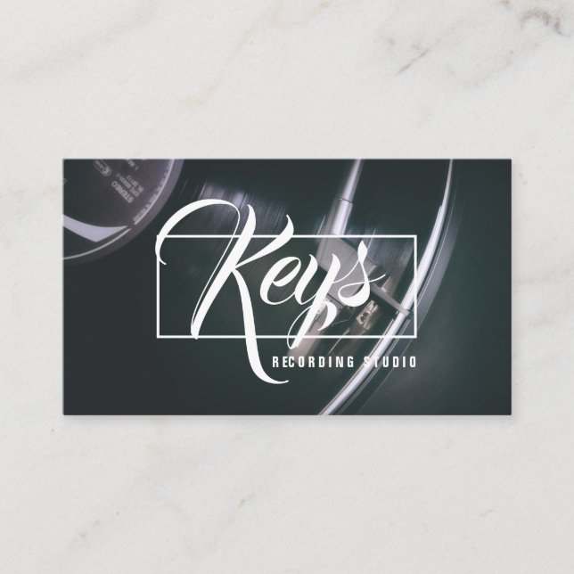 Vinyl Record , Recording Studio Music Shop Business Card (Front)