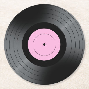 Vinyl Record Round Paper Coaster