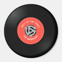 Vinyl Record Single Design Magnet