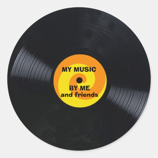 Vinyl Record Sticker to Customize (Front)