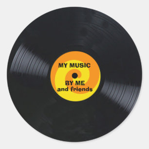 Vinyl Record Sticker to Customize