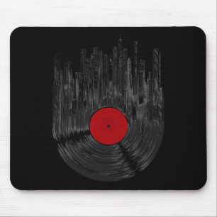 Vinyl Record Sunset Retro Vintage Vinyl Record Tur Mouse Pad