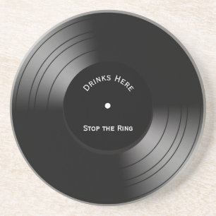  Vinyl Record Text Coaster