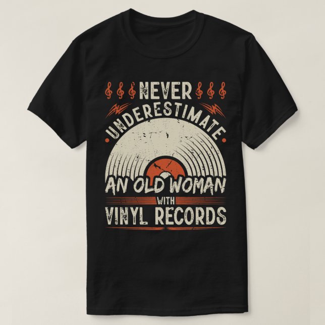 Vinyl Record Women Vinyl T-Shirt (Design Front)