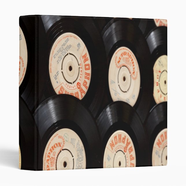 Vinyl Records Background Binder (Front/Spine)