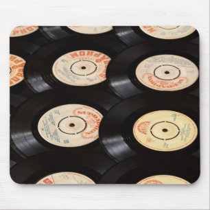 Vinyl Records Background Mouse Pad