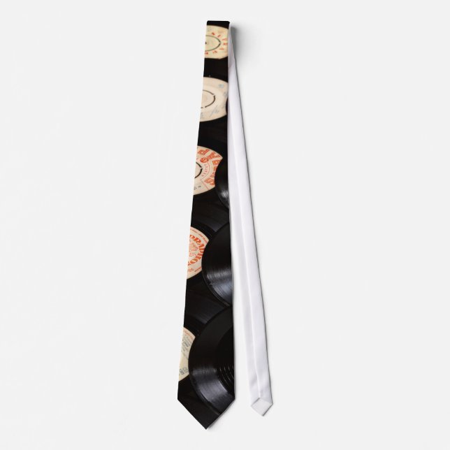 Vinyl Records Background Tie (Front)