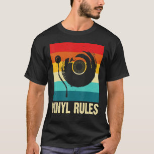 Vinyl Records Collector Vinyl Rules Music Record P T-Shirt