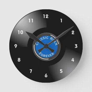 Vinyl Records Design Round Clock