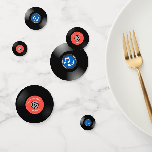 Vinyl Records Design Table Confetti (Group)