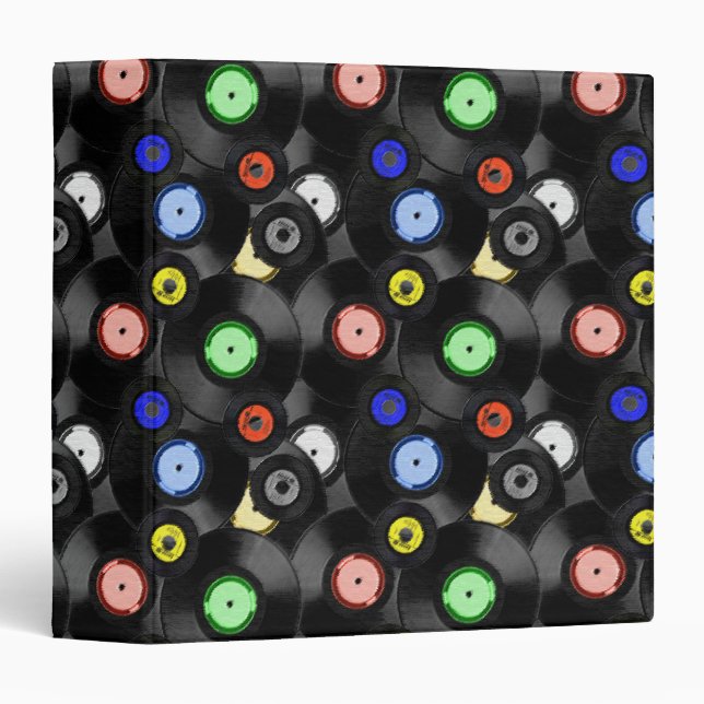 Vinyl Records Notebook Binder (Front/Spine)