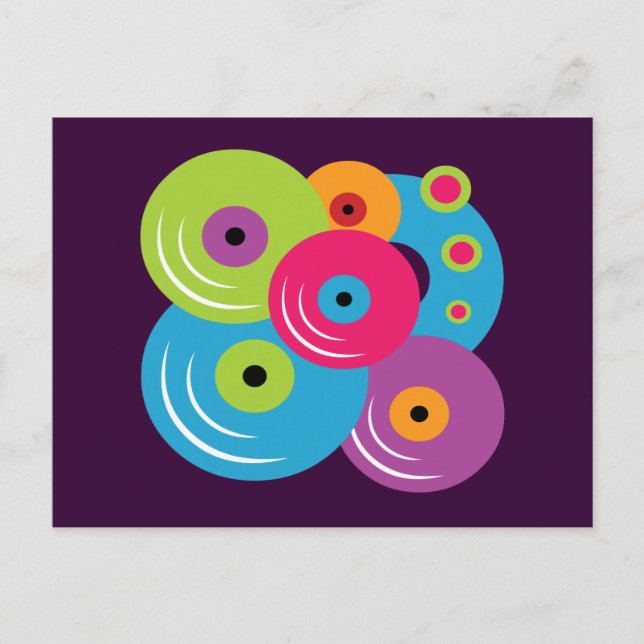 Vinyl Records Postcard (Front)