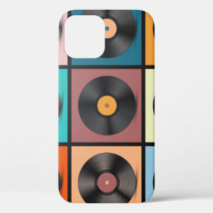 Vinyl records: retro LP set. iPhone 12 Case