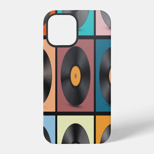 Vinyl records: retro LP set. iPhone Case (Back)