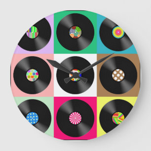VINYL RECORDS RETRO Wall Clock