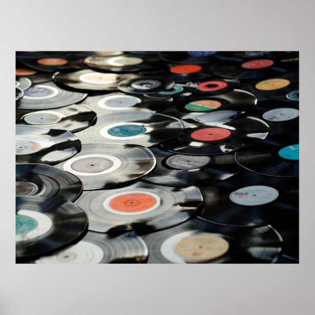 Vinyl retro plastic old black poster (Front)