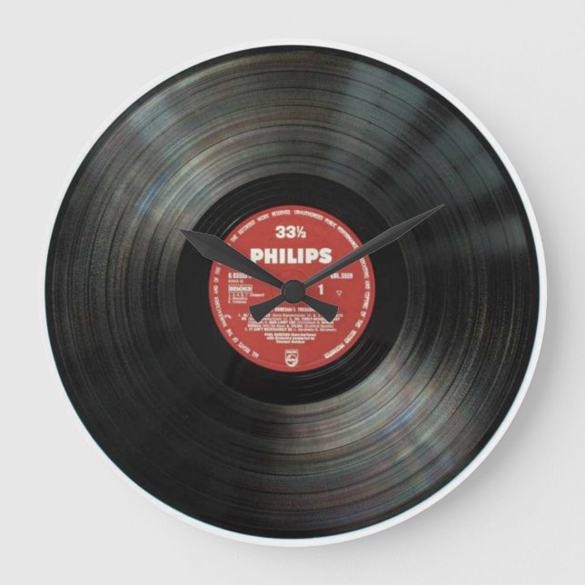 Vinyl Retro Wall Clock - Designer's Choice Gifts (Front)