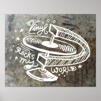Vinyl Rocks My World 2B Poster