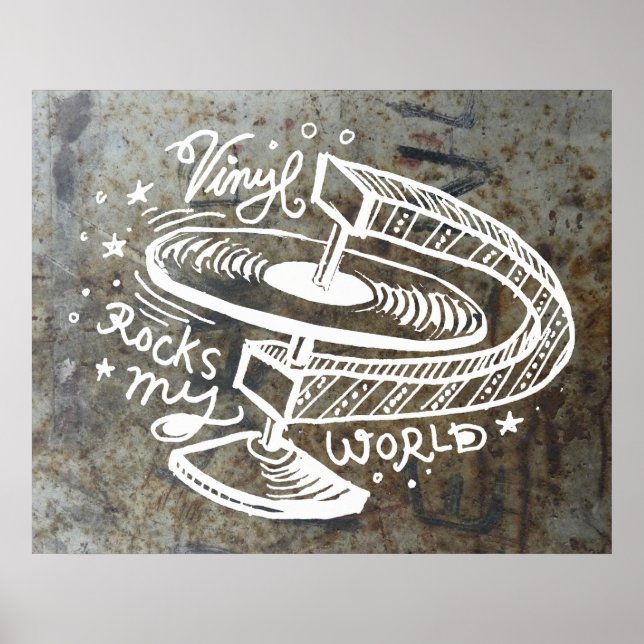 Vinyl Rocks My World 2B Poster (Front)