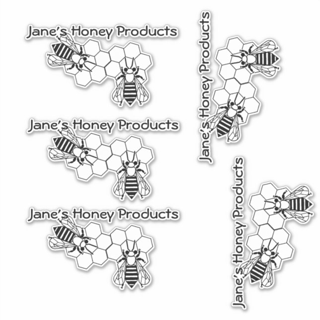 Vinyl Sticker - Bees on Honeycomb (Front)