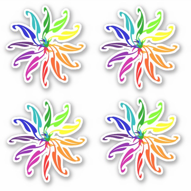 Vinyl Sticker - Colour Wheel Leaves (Front)