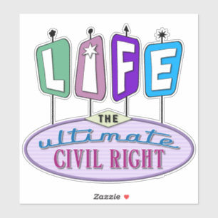 Vinyl sticker with a retro design.