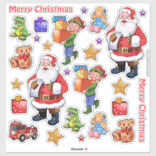 Vinyl stickers superb set Christmas characters