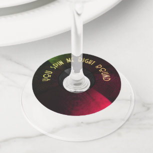Vinyl Vibes Wine Glass Tag–Spin Your Sip in Style Wine Glass Tag