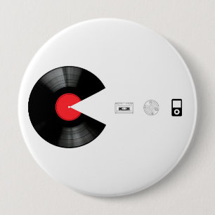 VINYL VILLAIN eating EVERYTHING 4 Inch Round Button