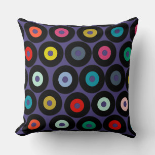 VINYL VIOLET THROW PILLOW