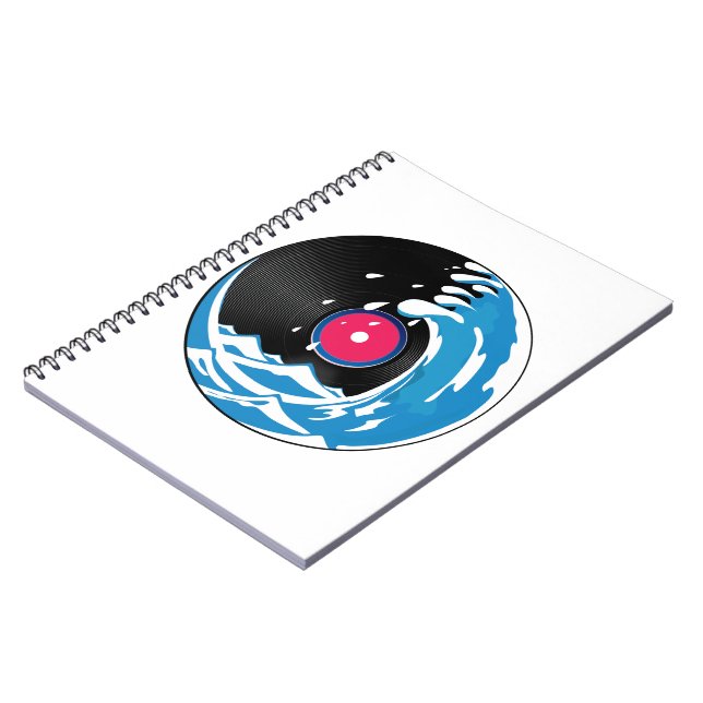 Vinyl Wave Notebook (Left Side)