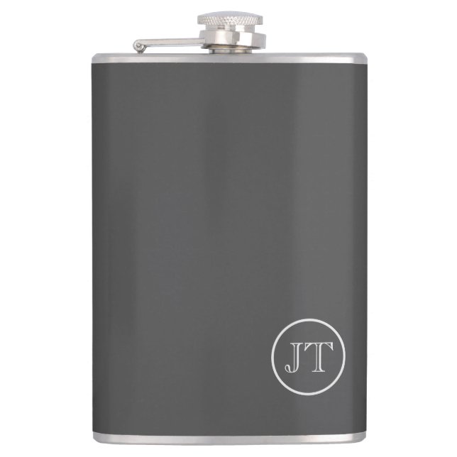 Vinyl Wrapped Flask-Custom Monogram Flask (Front)