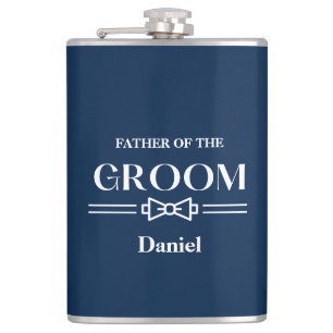 Vinyl Wrapped Flask-Father of The Groom Hip Flask