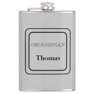 Vinyl Wrapped Flask-Groomsman Hip Flask