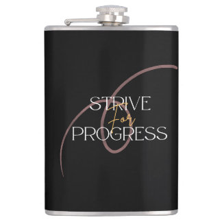 Vinyl Wrapped Flask Strive For Progress