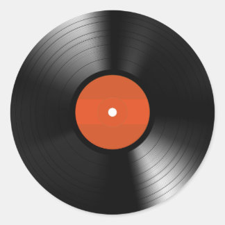 Vinyle Record Classic Round Sticker