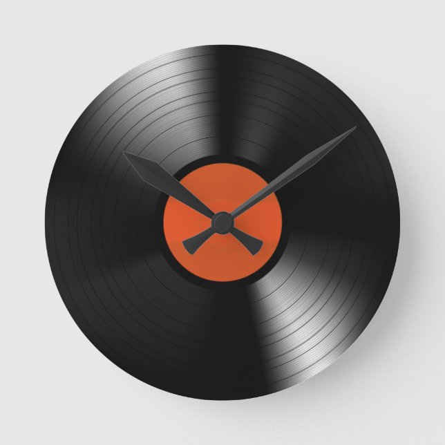 Vinyle Record Round Clock (Front)