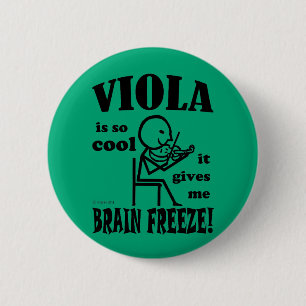 Viola Brain Freeze 2 Inch Round Button