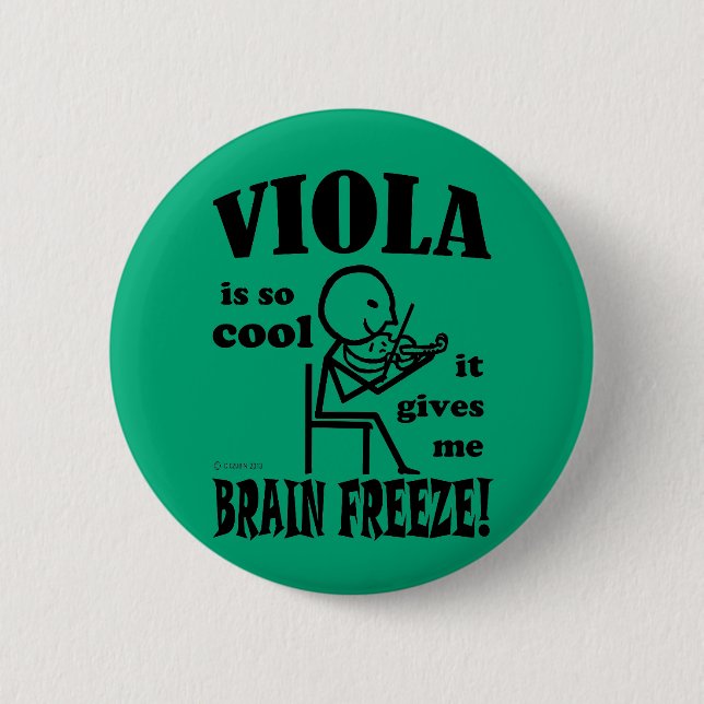 Viola Brain Freeze 2 Inch Round Button (Front)