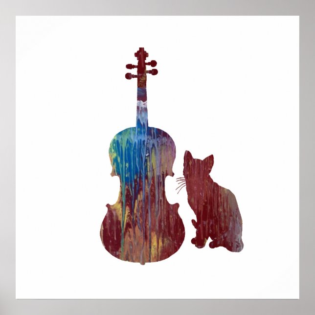 Viola Cat Art Poster (Front)