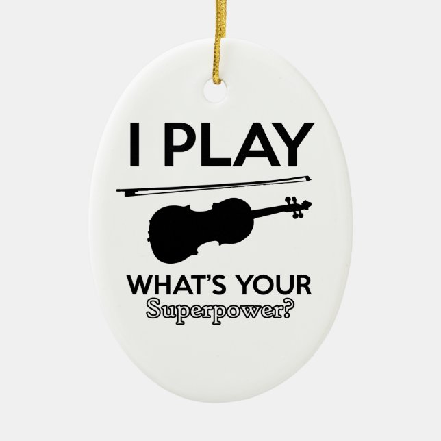 viola designs ceramic ornament (Front)