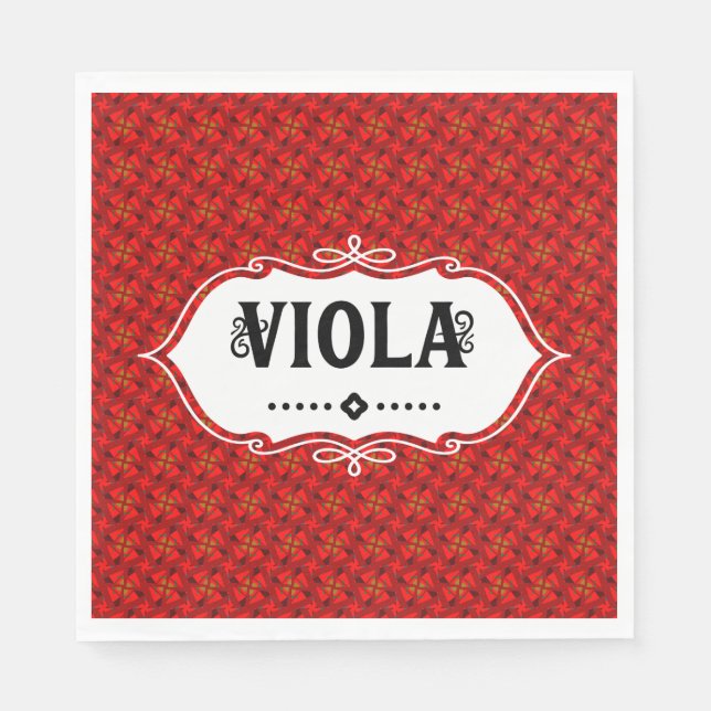 Viola Emblem  Napkin (Front)