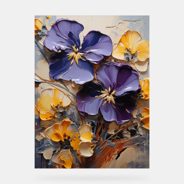 Viola - Floral Impasto (Recto)