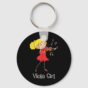 Viola Girl - Violist Symphony Band Jazz Music Love Keychain