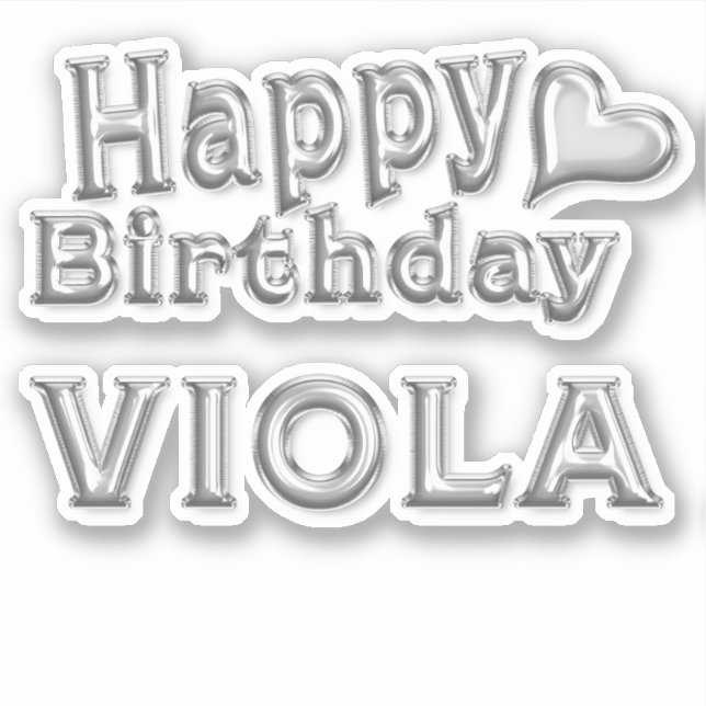 Viola Happy Birthday Autocollants (Devant)