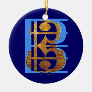 Viola in Alto Clef Ceramic Ornament