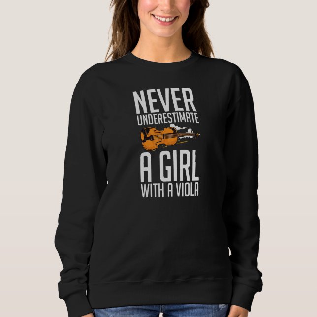 Viola Instrument Music Notes Player Lesson Beginne Sweatshirt (Front)