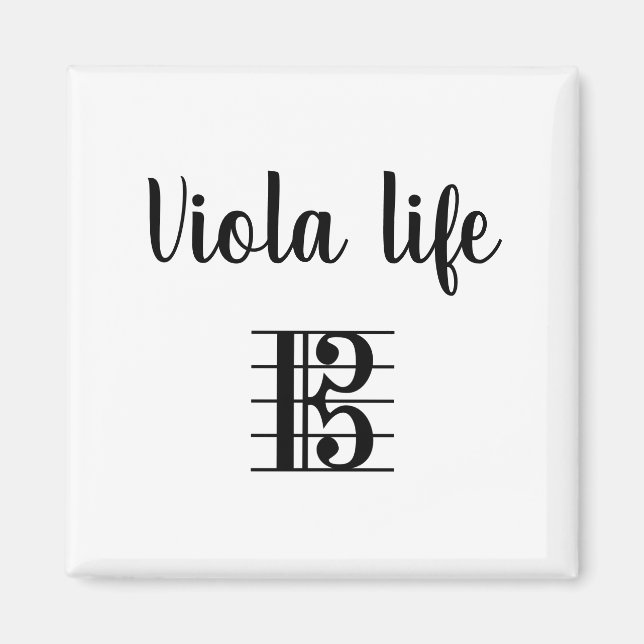Viola Life Alto Clef Music Magnet (Front)